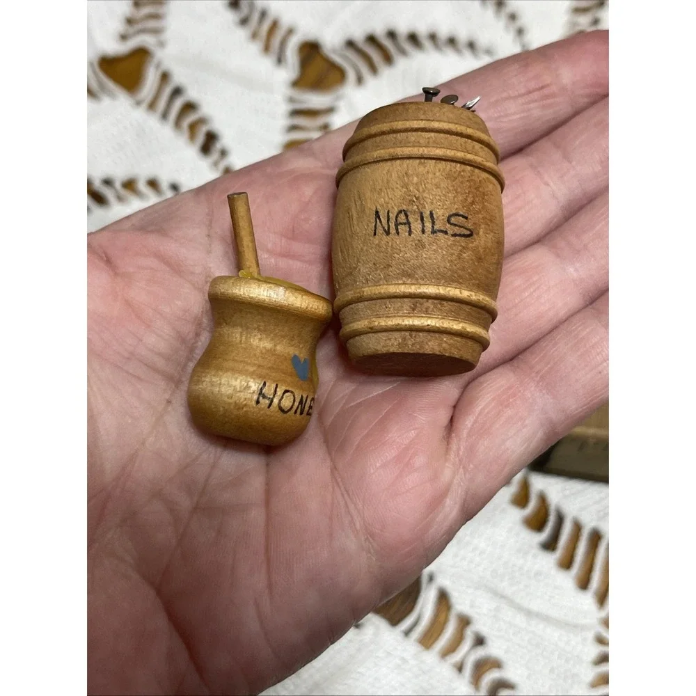 Vintage Tiny Trinket Shelf Box  Made From Yard Stick Amish Farm Chicken Decor